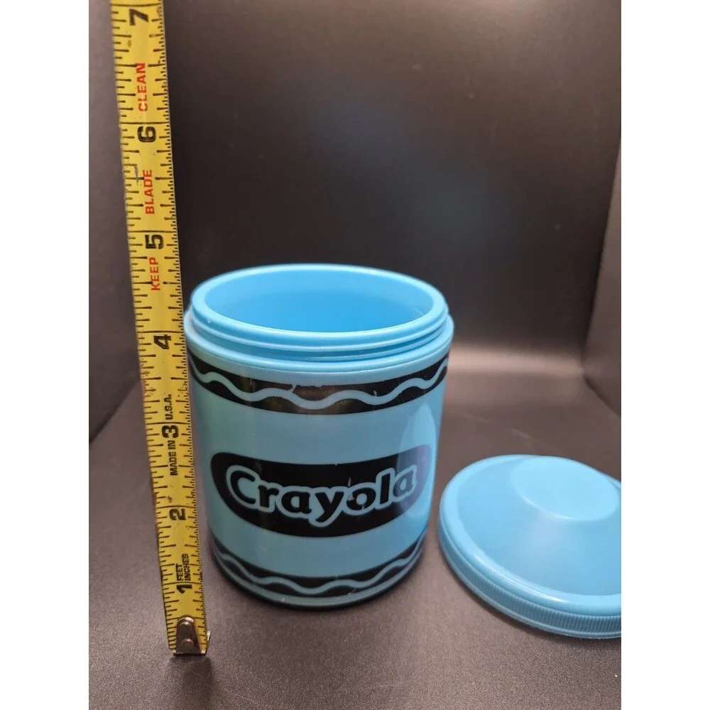 Vintage 2007 Crayola Crayon Shaped Insulated Food Container 10oz/0.3L - Blue